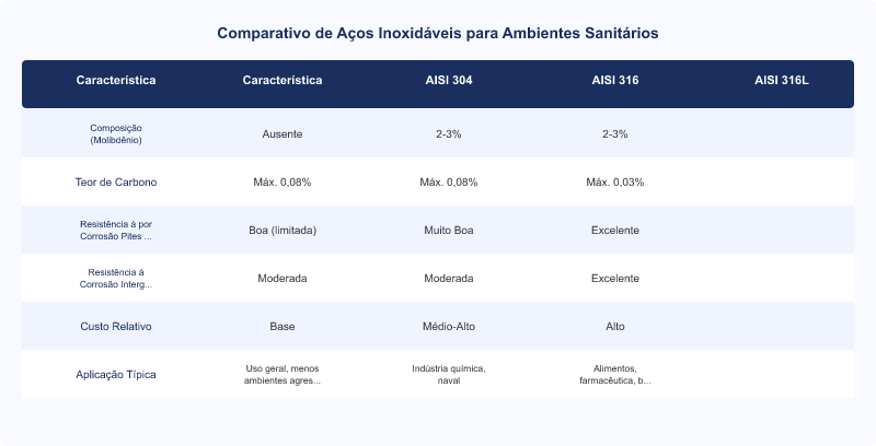 Aço Inoxidável AISI 316L: Durabilidade em Ambientes Sanitários e Conformidade NR-12