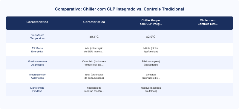 Diagrama técnico: Chiller Korper com CLP Integrado: Benefícios para Automação Industrial