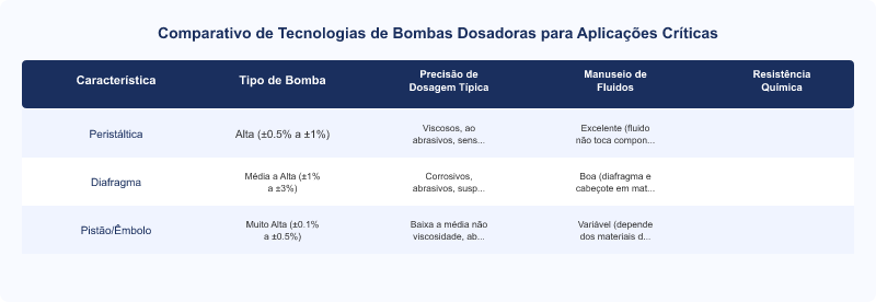 Bombas Dosadoras Netzsch: Precisão e Resistência em Aplicações Químicas e Alimentícias