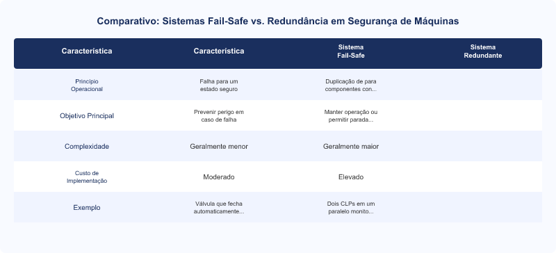 Segurança de Máquinas: Fail-Safe, Redundância e Normas ISO 13849/IEC 62061